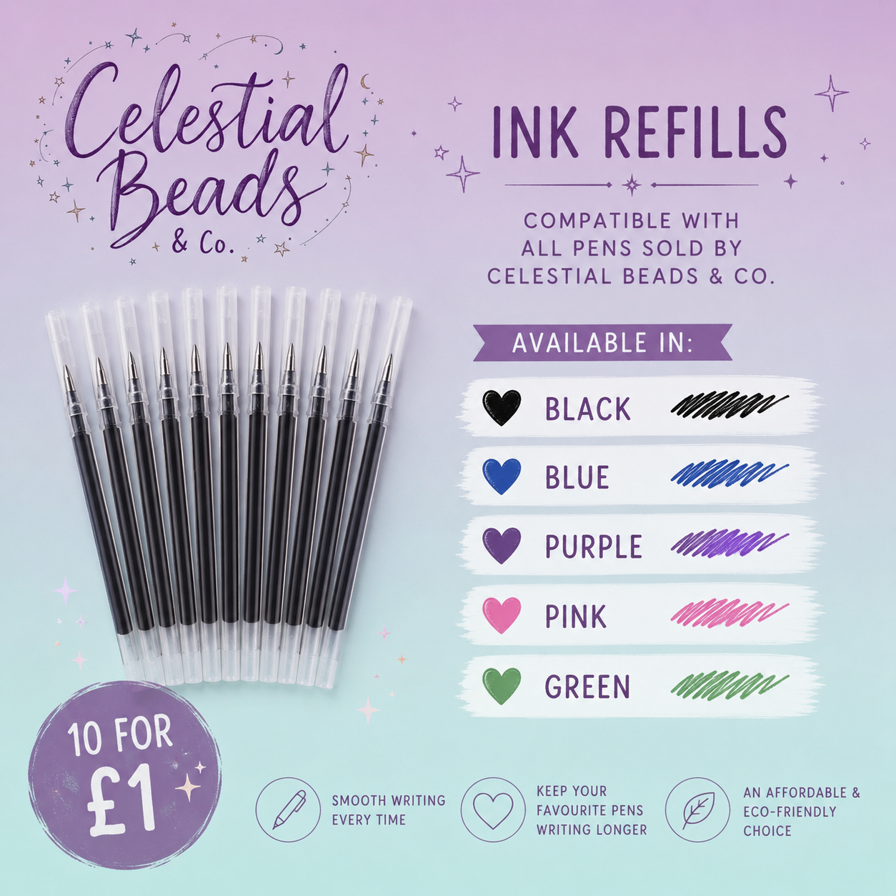 Pen Ink Refills - 10 for £1
