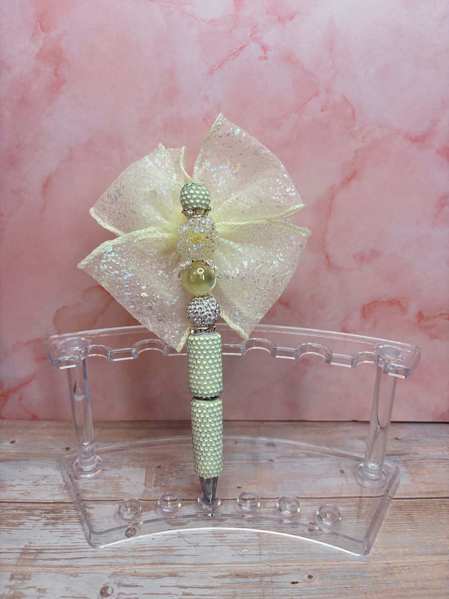 Rhinestone / Acrylic Bow Pens