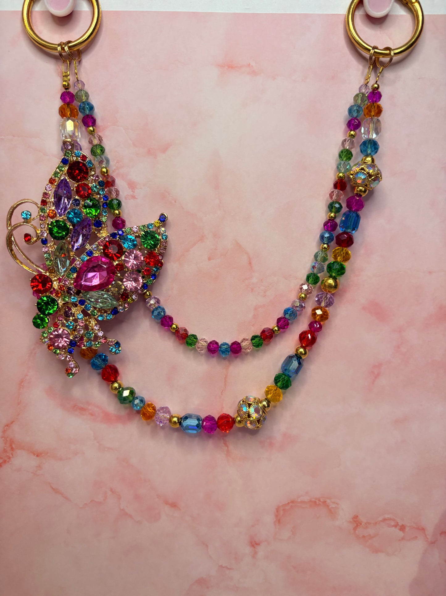 Luxe Crystal & Character Beaded Bag Charms & Keychains