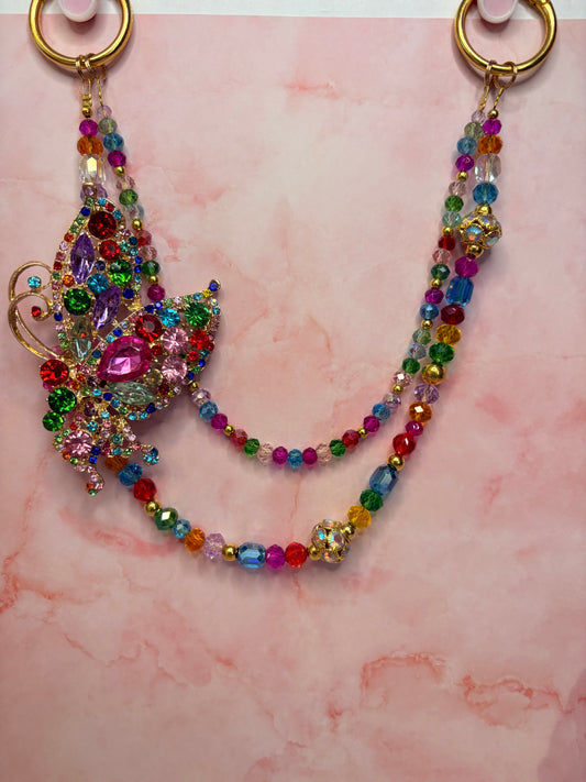 Luxe Crystal & Character Beaded Bag Charms & Keychains