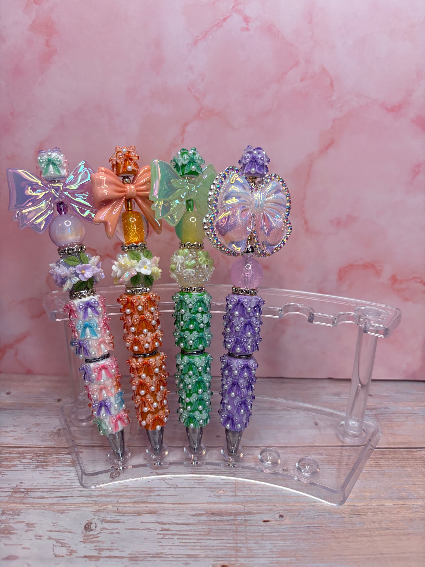 Rhinestone / Acrylic Bow Pens