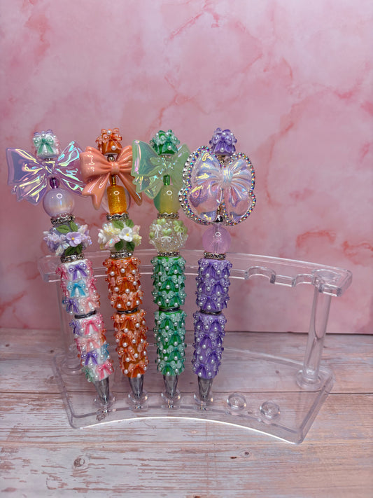 Rhinestone / Acrylic Bow Pens