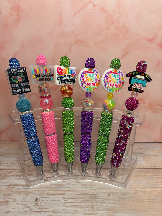 Rhinestone Pen with Silicone Focals
