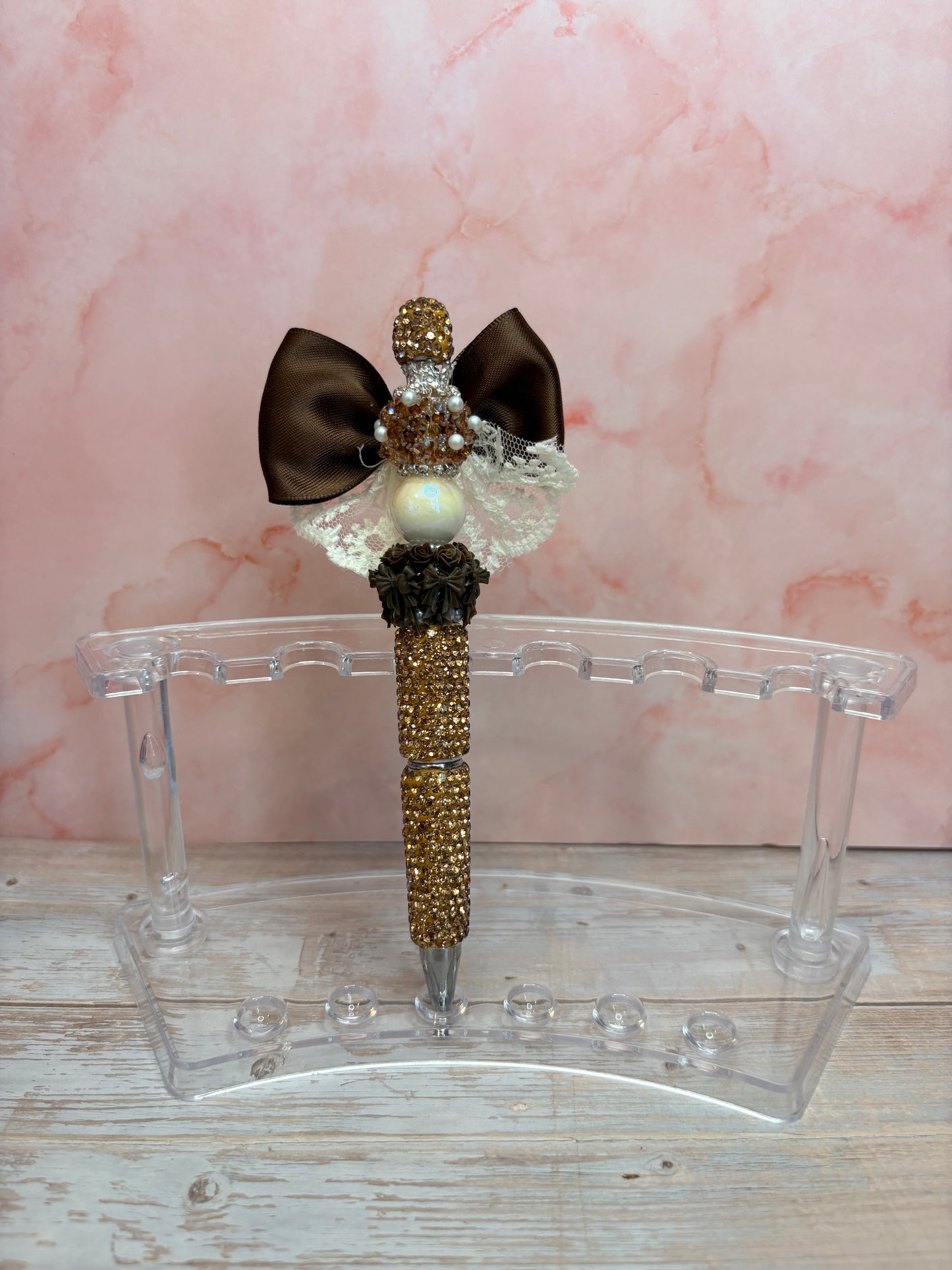 Rhinestone / Acrylic Bow Pens