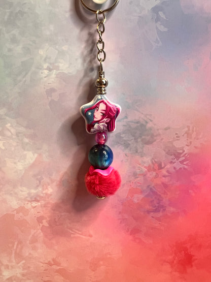 Keyring - Demon Hunter Inspired Beaded