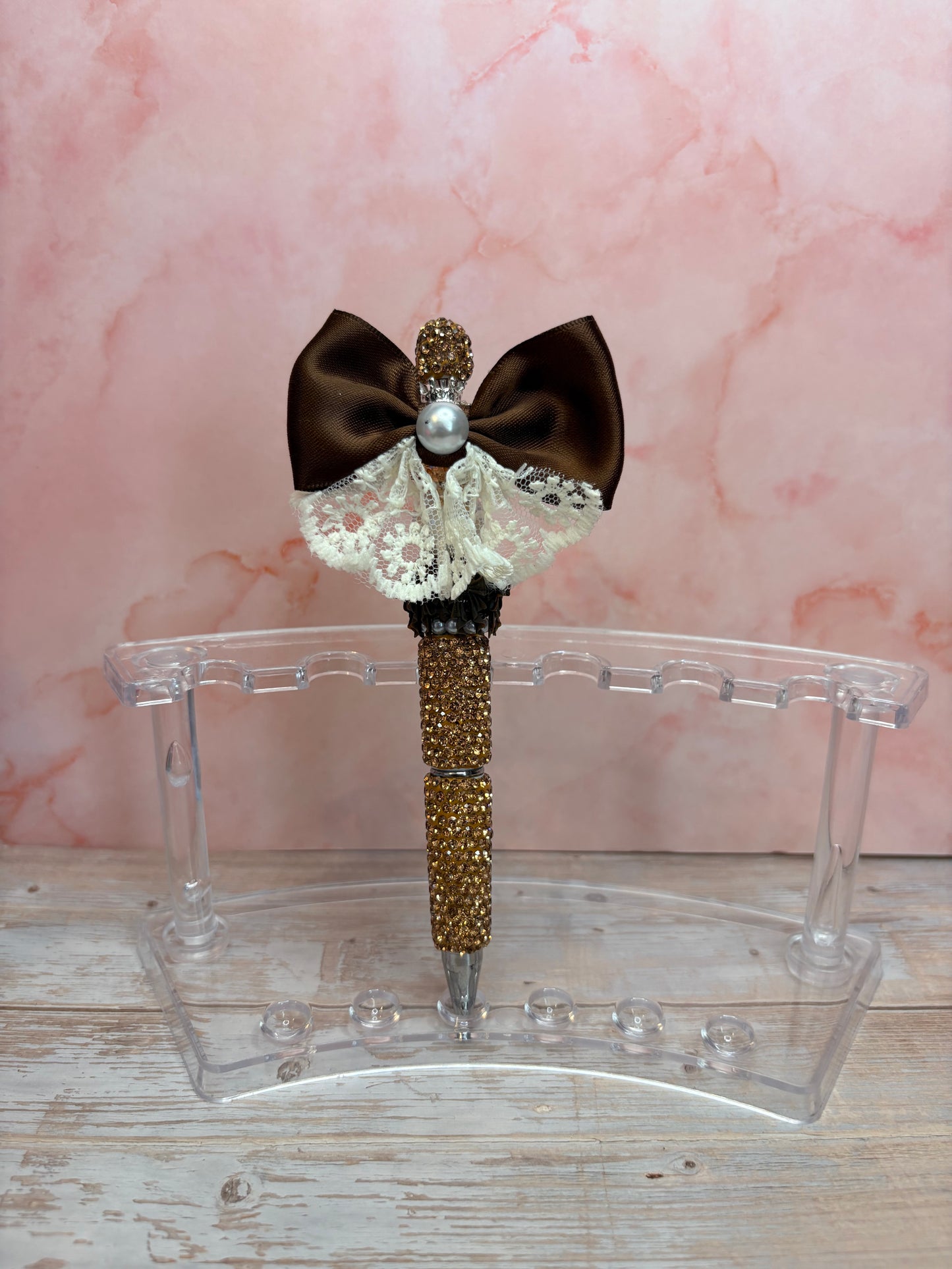 Rhinestone / Acrylic Bow Pens