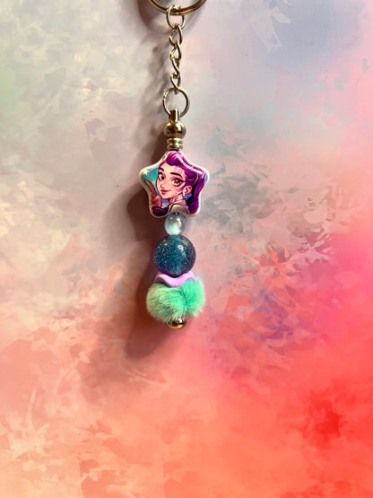 Keyring - Demon Hunter Inspired Beaded
