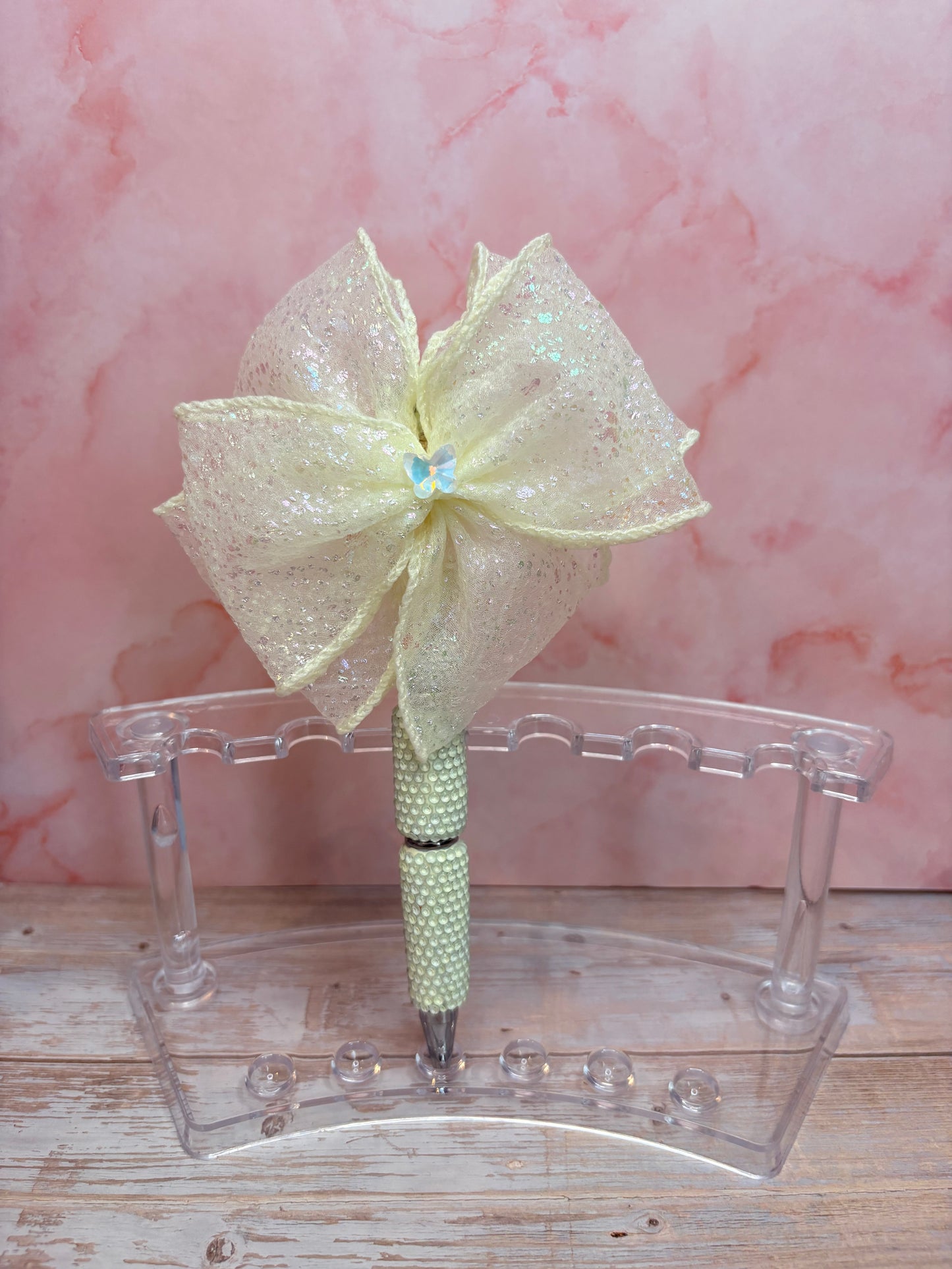 Rhinestone / Acrylic Bow Pens
