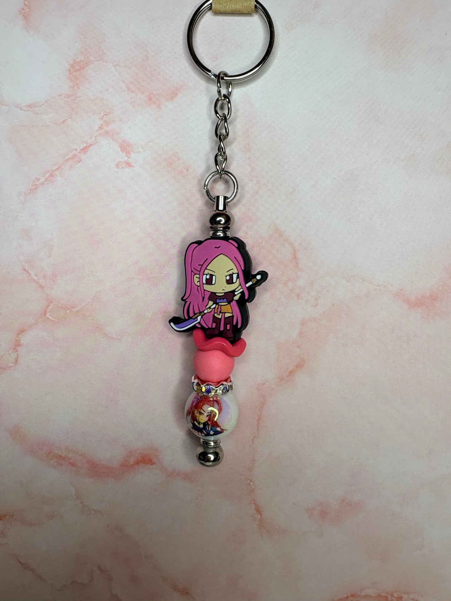 Keyring - Demon Hunter Inspired Beaded