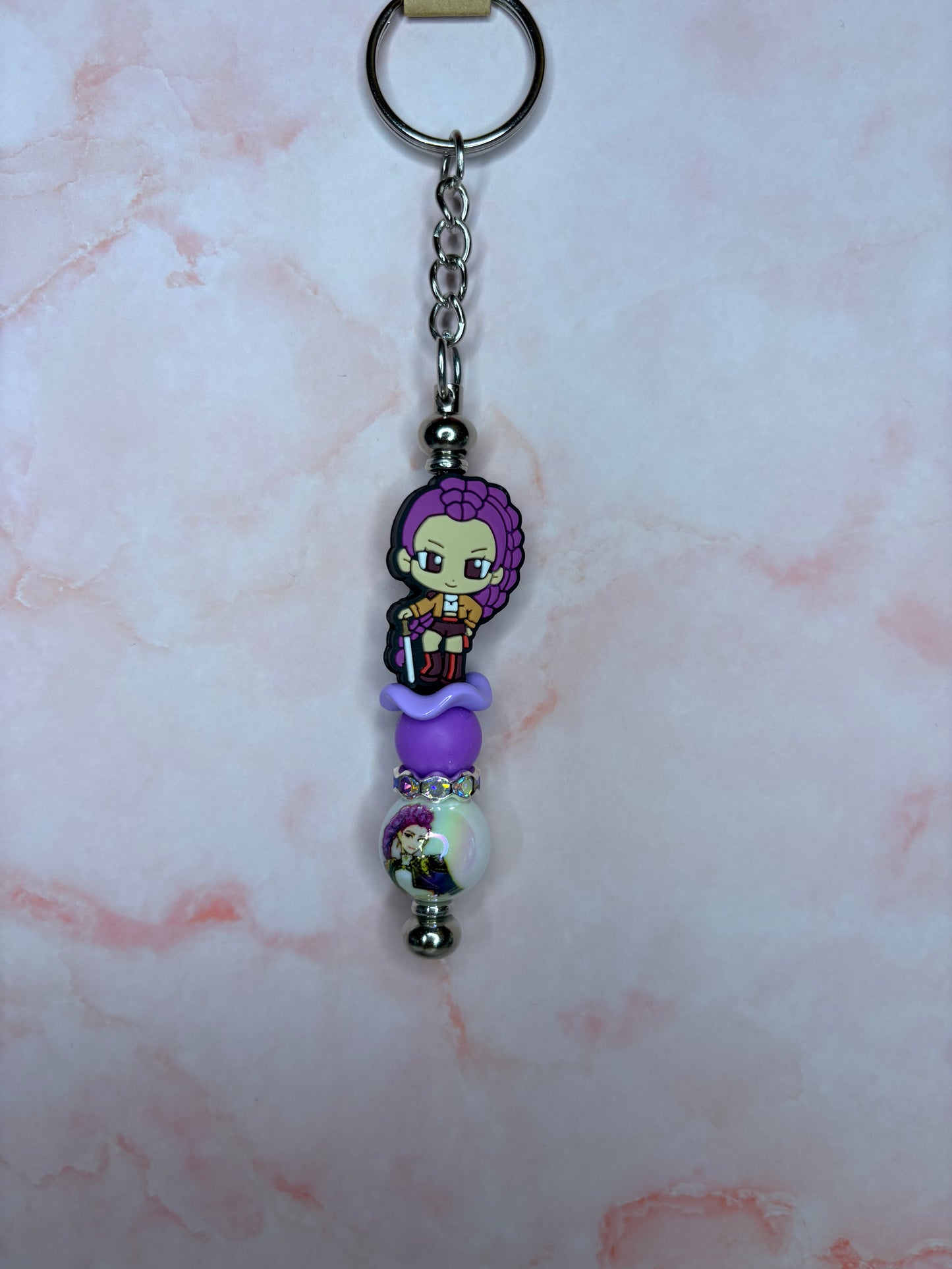Keyring - Demon Hunter Inspired Beaded