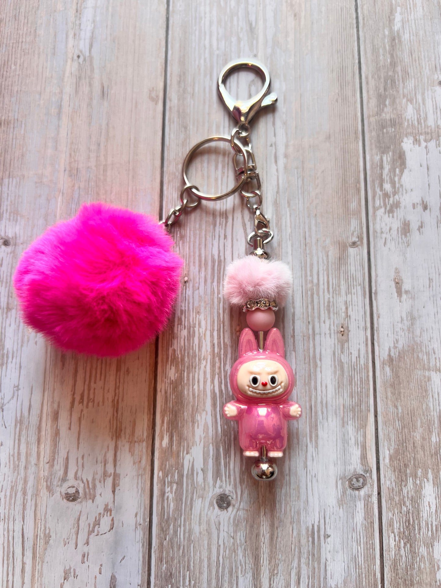 Keyring - Little Beasties with Pom Pom