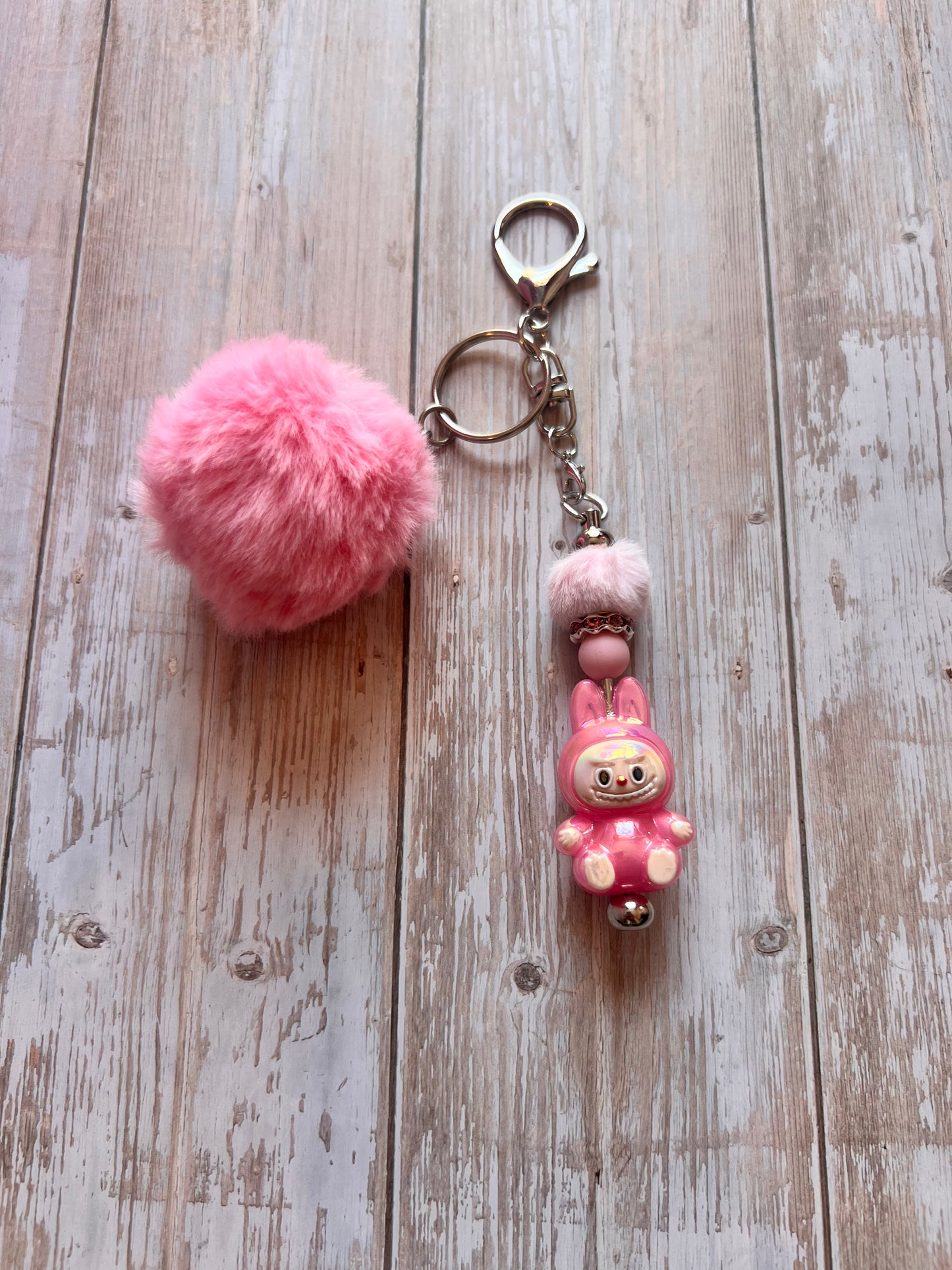 Keyring - Little Beasties with Pom Pom