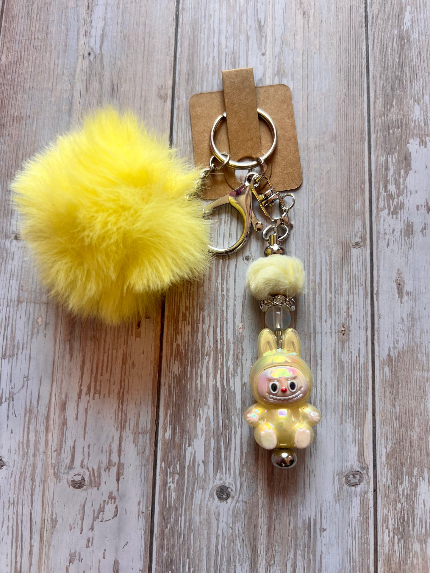 Keyring - Little Beasties with Pom Pom