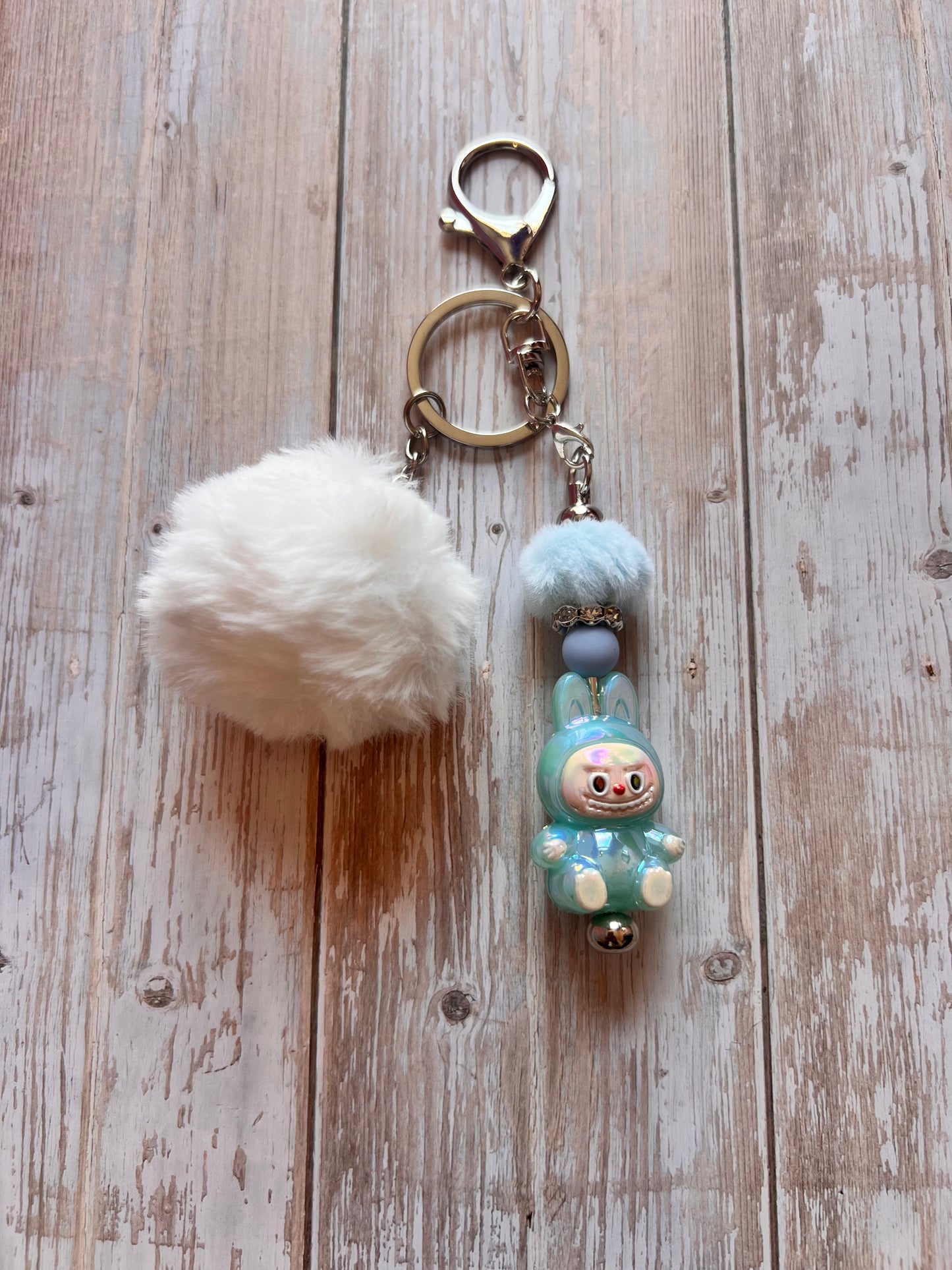Keyring - Little Beasties with Pom Pom