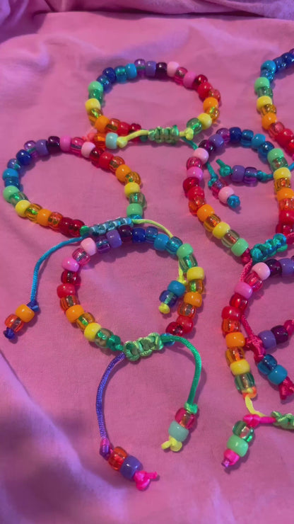 Handmade Macramé Knot Rainbow Bracelet